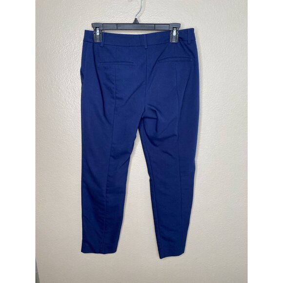 Express Columnist Ankle Womens Mid Rise Stretch Pants Navy Size 6R Workwear - Picture 2 of 7